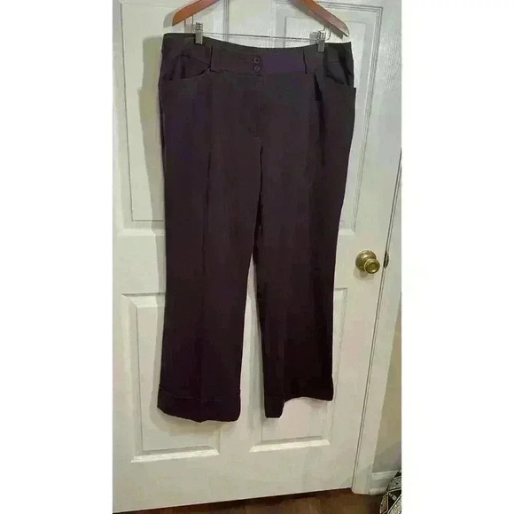 Lane Bryant Houston Trouser Pants Size 18 Plus Size Wide Leg Style Burgundy - Picture 4 of 9